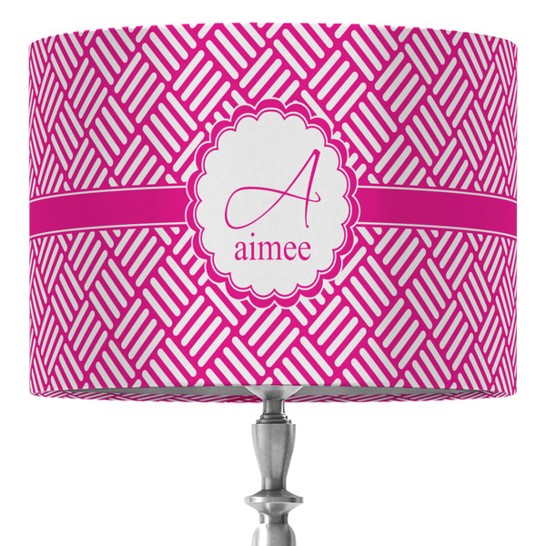 Custom Square Weave 16" Drum Lamp Shade - Fabric (Personalized)