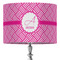 Square Weave 16" Drum Lampshade - ON STAND (Fabric)