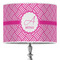 Square Weave 16" Drum Lampshade - ON STAND (Poly Film)