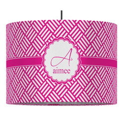 Square Weave Drum Pendant Lamp (Personalized)
