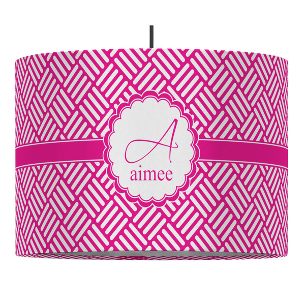 Custom Square Weave Drum Pendant Lamp (Personalized)