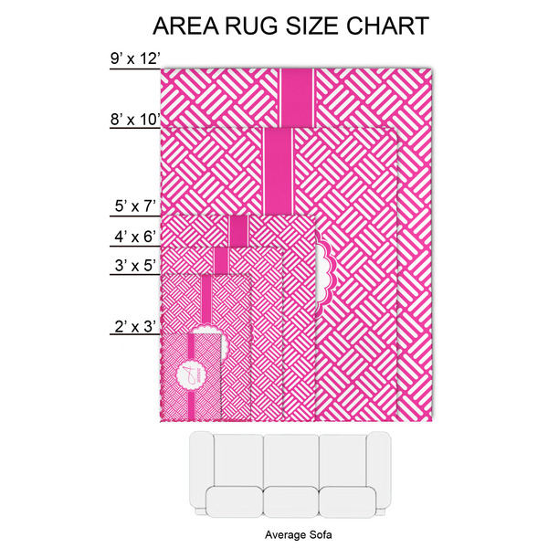 Square Weave 2'x3' Indoor Area Rugs - Size Chart