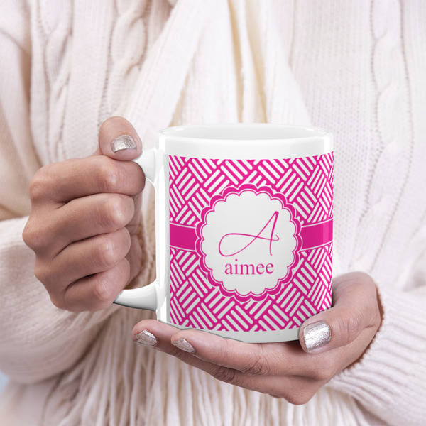 Square Weave 20oz Coffee Mug - LIFESTYLE