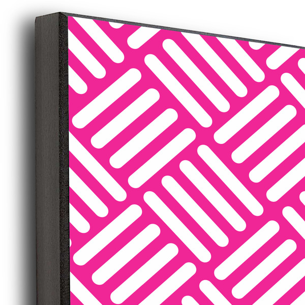 Square Weave 20x24 Wood Print - Closeup