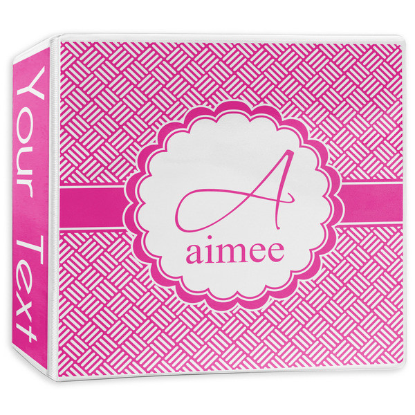 Custom Square Weave 3-Ring Binder - 3 inch (Personalized)