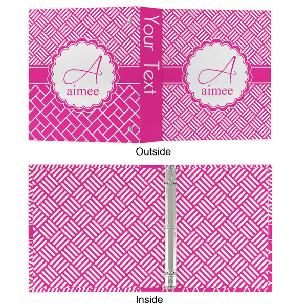 Square Weave 3 Ring Binders - Full Wrap - 1" - APPROVAL