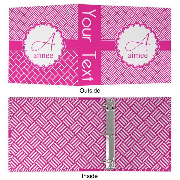 Square Weave 3 Ring Binders - Full Wrap - 2" - APPROVAL