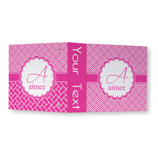 Square Weave 3 Ring Binders - Full Wrap - 3" - OPEN OUTSIDE