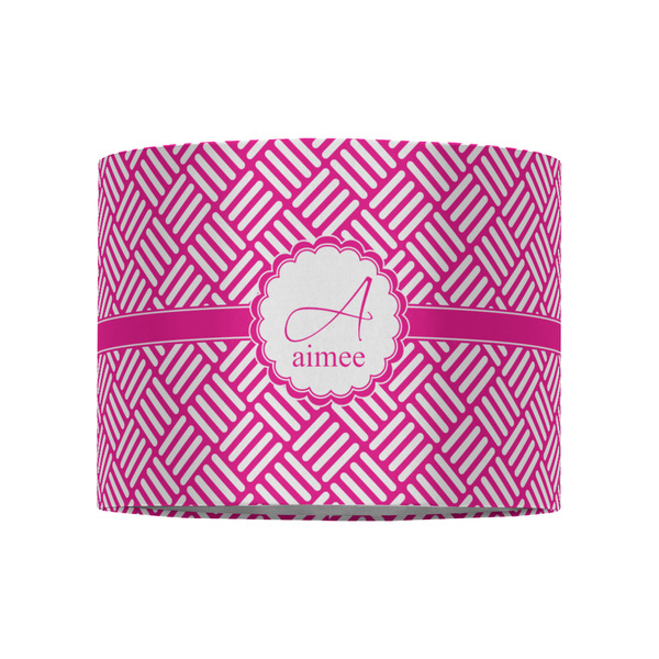 Square Weave 8" Drum Lampshade - FRONT (Fabric)
