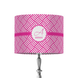 Square Weave 8" Drum Lamp Shade - Fabric (Personalized)