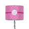 Square Weave 8" Drum Lampshade - ON STAND (Fabric)