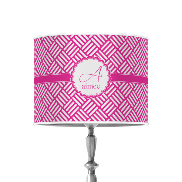 Custom Square Weave 8" Drum Lamp Shade - Poly-film (Personalized)