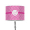 Square Weave 8" Drum Lampshade - ON STAND (Poly Film)