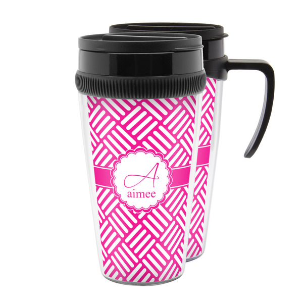 Custom Square Weave Acrylic Travel Mug (Personalized)