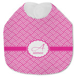 Square Weave Jersey Knit Baby Bib w/ Name and Initial