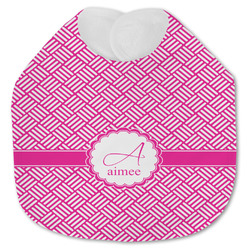 Square Weave Jersey Knit Baby Bib w/ Name and Initial