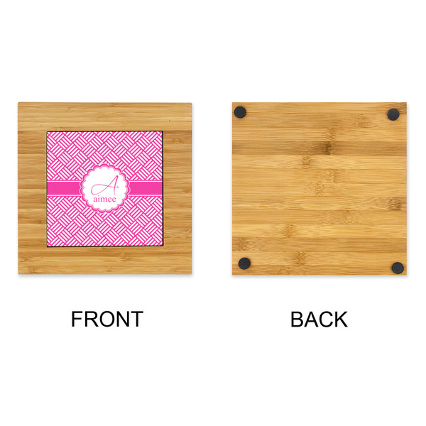 Square Weave Bamboo Trivet with 6" Tile - APPROVAL