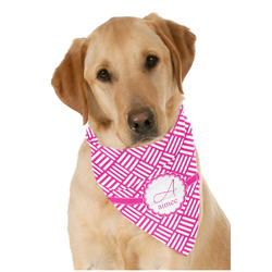 Square Weave Dog Bandana Scarf w/ Name and Initial