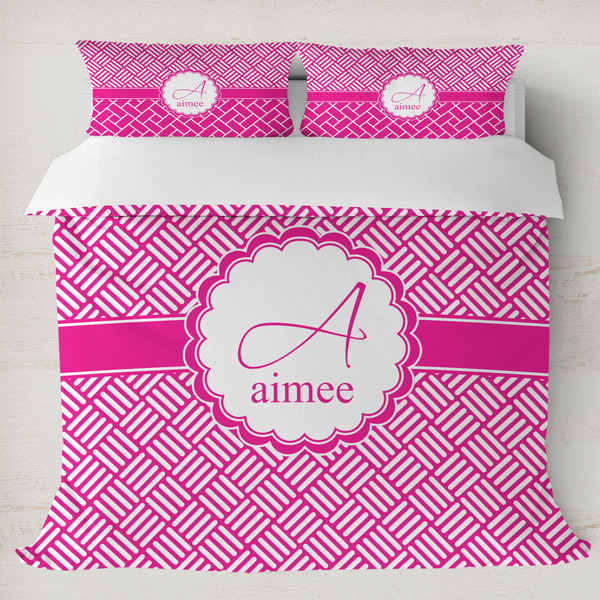 Custom Square Weave Duvet Cover Set - King (Personalized)