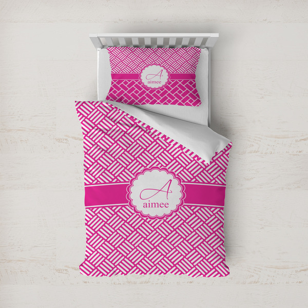 Custom Square Weave Duvet Cover Set - Twin (Personalized)