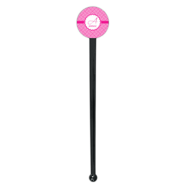 Square Weave Black Plastic 7" Stir Stick - Round - Single Stick