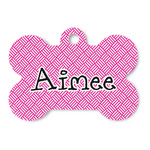 Square Weave Bone Shaped Dog ID Tag (Personalized)