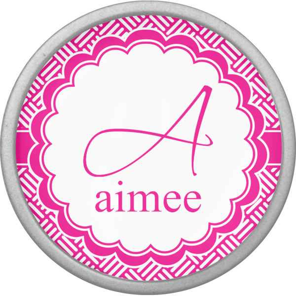 Square Weave Cabinet Knob - Nickel - Front