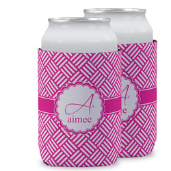 Square Weave Can Cooler (12 oz) w/ Name and Initial