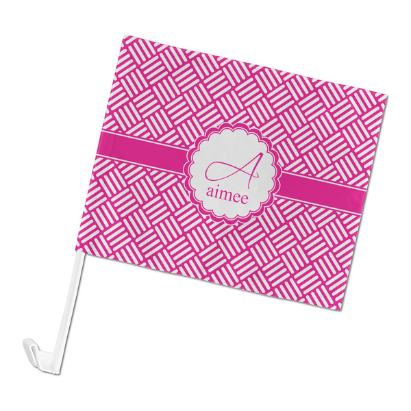 Custom Square Weave Car Flag - Large (Personalized)