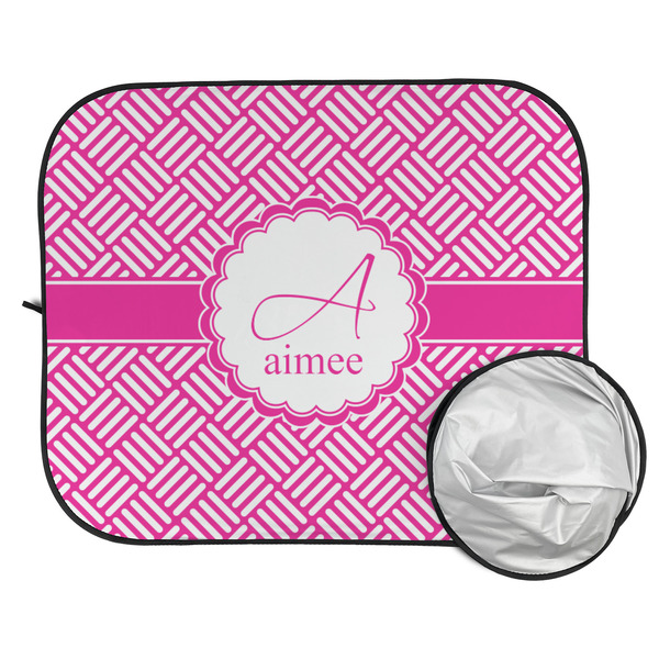 Square Weave Car Sun Shades - FOLDED & UNFOLDED