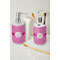 Square Weave Ceramic Bathroom Accessories - LIFESTYLE (toothbrush holder & soap dispenser)