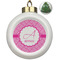 Square Weave Ceramic Christmas Ornament - Xmas Tree (Front View)