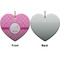 Square Weave Ceramic Flat Ornament - Heart Front & Back (APPROVAL)