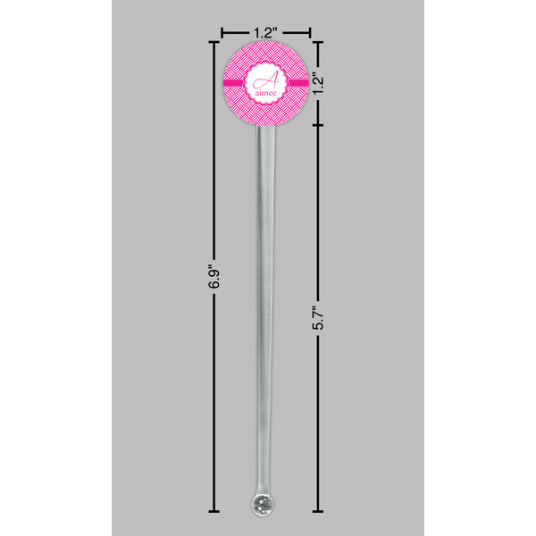 Square Weave Clear Plastic 7" Stir Stick - Round - Dimensions