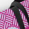 Square Weave Closeup of Tote w/Black Handles
