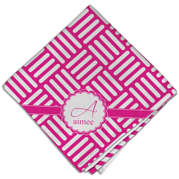 Custom Square Weave Cloth Dinner Napkin - Single w/ Name and Initial