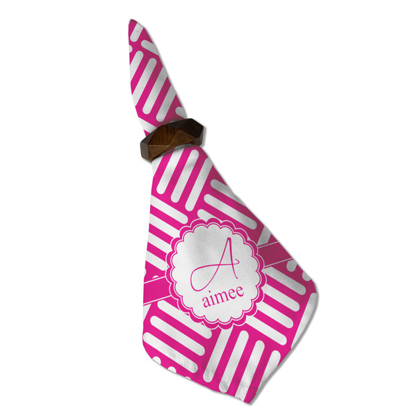 Square Weave Cloth Napkins - Personalized Dinner (Folded in Ring) (MAIN)