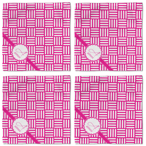 Square Weave Cloth Napkins - Personalized Lunch (APPROVAL) Set of 4