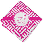 Square Weave Cloth Cocktail Napkin - Single w/ Name and Initial