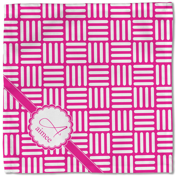 Square Weave Cloth Napkins - Personalized Lunch (Single Full Open)