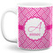 Square Weave Coffee Mug - 11 oz - Full- White