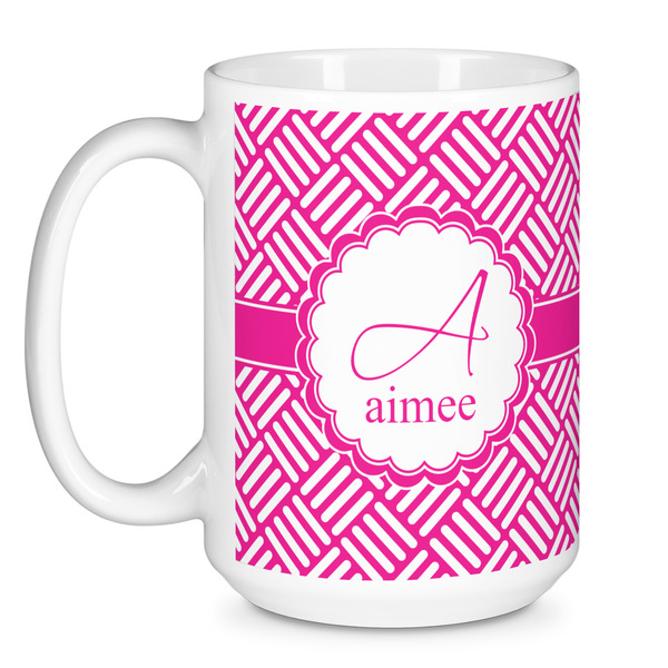 Square Weave Coffee Mug - 15 oz - White