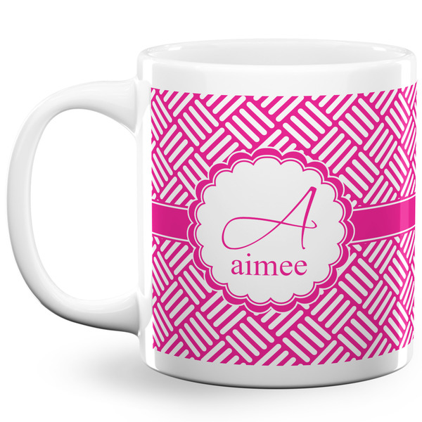 Square Weave Coffee Mug - 20 oz - White