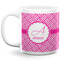 Square Weave 20 Oz Coffee Mug - White (Personalized)