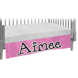 Square Weave Crib Skirt w/ Name and Initial