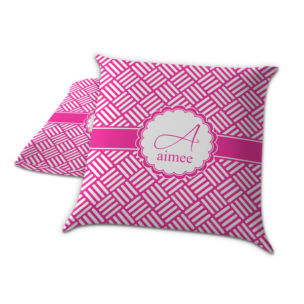 Square Weave Decorative Pillow Case - TWO