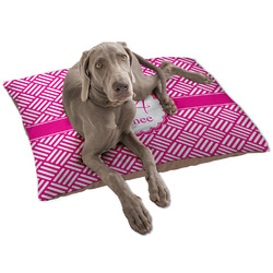 Square Weave Dog Bed - Large w/ Name and Initial