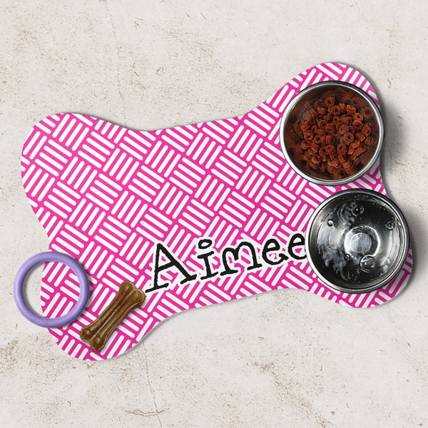 Square Weave Dog Bone Shaped Mat Lifestyle