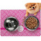 Square Weave Dog Food Mat - Small LIFESTYLE