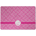 Square Weave Dog Food Mat w/ Name and Initial